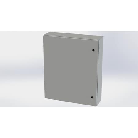 Saginaw Control & Engineering 1/4 Turn Latch Electrical Enclosures, 36 in H, 8 in D, 30 in W, NEMA 3R, 4, 12, 13, Carbon Steel SCE-36EL3008LP